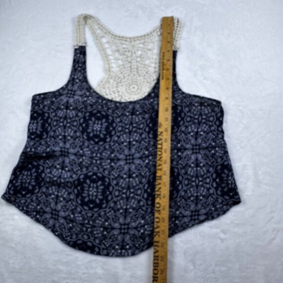 Rue21 Womens Paisley Print Tank Top With Crochet Racerback Lace Detail - Size M - Picture 9 of 10